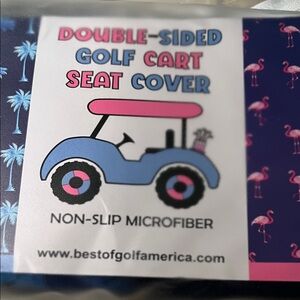Double-Sided Golf Cart Seat Cover - Blue and Pink